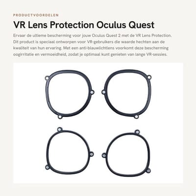 VR Lens Protection - Oculus Quest 2 - Anti-blue light - Inclusief Myopia Glasses Frame - Lichtgewicht - Bescherming van VR lenzen - Gesch...