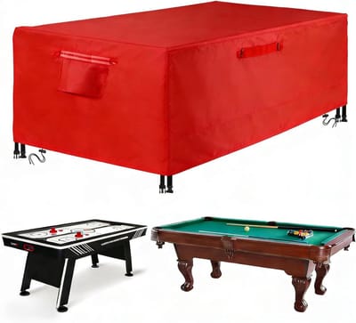 Biljarttafelhoes - Pooltafel beschermhoes - Tafel beschermen - Waterdicht en scheurvast - 9 voet - Rood