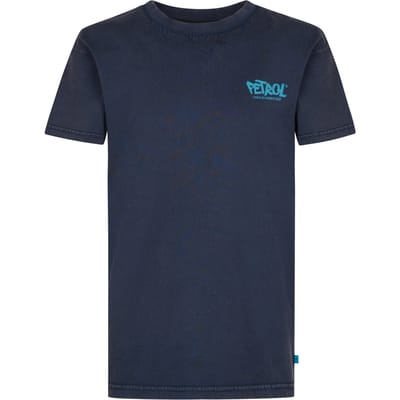Petrol Industries - Jongens Katoenen T-shirt met print forgepath - Blauw - Maat 164