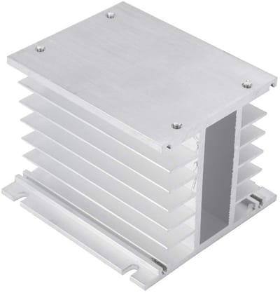 Driefasige Aluminium Koellichaam voor Solid State Relais, Geschikt voor DIN-installatie en Afvoerventilatorconstructie, Efficiënte Warmteafvoer en Betrouwbare Koeling