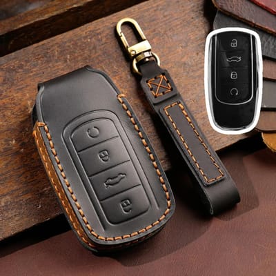 Pour Chery Tiggo 8 Pro Tiggo 8Plus Nouveau 5 Plus 7Pro Omoda Housse Étui en Cuir pour Clé de Voiture Accessoires de Voiture gray