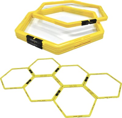 Toorx Fitness - Loopladder - Speedladder - Hexagonaal - 6 stukken - 3 meter - Opvouwbaar