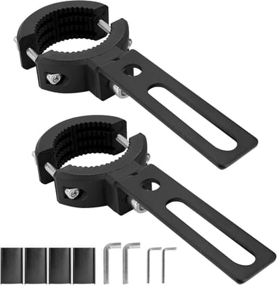 Verstelbare Koplamp Houder voor Motor Ø20–38mm – Aluminium Klemmen met 360° Rotatie, Geschikt voor LED Lampen, Mistlampen en Werkverlichting, Te Monteren op Stuur, Voorvork en Crash Bars ATV UTV