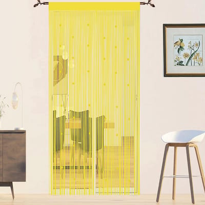 Unyqoos® Decoratief Insectengordijn met Kralen voor Deuren en Balkons in Gele Tint, 90 x 200 cm