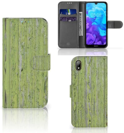 Huawei Y5 (2019) Book Style Case Green Wood
