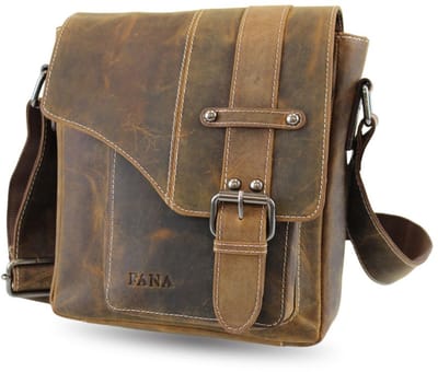 Heren Schoudertas Echt Leer - Buffelleer - Crossbodytas - Luxe Heren Tas - Leren Schoudertas Stoer / Trendy