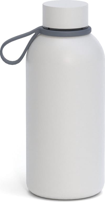 EKOBO Thermofles RVS Drinkfles 350 ml - grijs - Dubbelwandig Isotherm