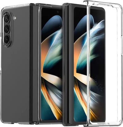Casemania Hoesje Geschikt voor Samsung Galaxy Z Fold 5 - Transparant - Siliconen Back Cover