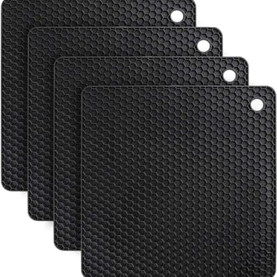 MTTproducts- Onderzetter Antislip - Set van 4 Siliconen Onderzetters - Vaatwasmachinebestendig - Decoratief - Voor Glazen en Kopjes - Makkelijk te Wassen