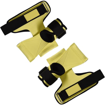 Gewichtheffen Gym Workout Handschoenen met Polssteun voor Mannen Vrouwen Volledige Handpalm Bescherming voor beige