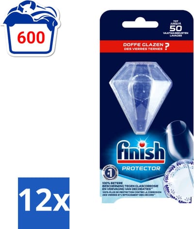 Finish Protector - Extra Glans - Anti-Corrosie & Anti-Vervaging - Tot 50 Afwasbeurten - Voordeelverpakking - 12 stuks