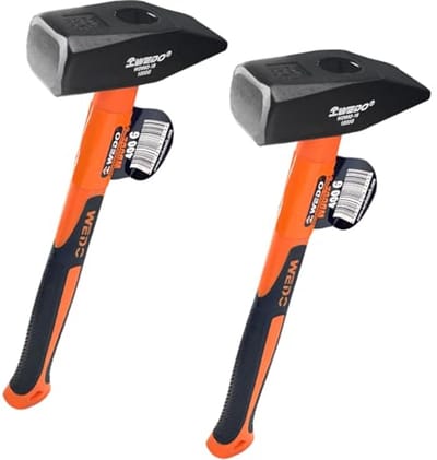 Cross Peen Hamer Set 18oz - 2 Stuks, Tack Hamer Set met Glasvezel Handvat