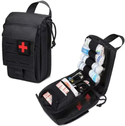 EHBO-set – Survivalset – Mini-noodset – Medicijnentasje – EHBO-heuptas – (Medicijnen niet inbegrepen)