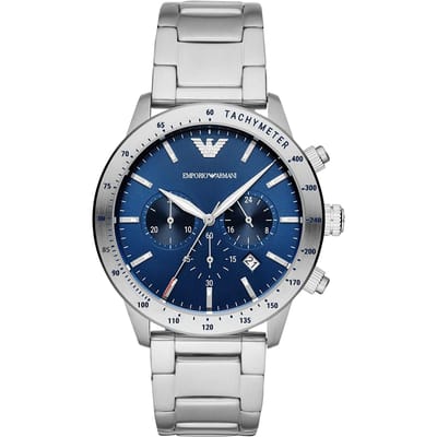 Emporio Armani Mario Mannen Horloge Zilverkleurig AR11306