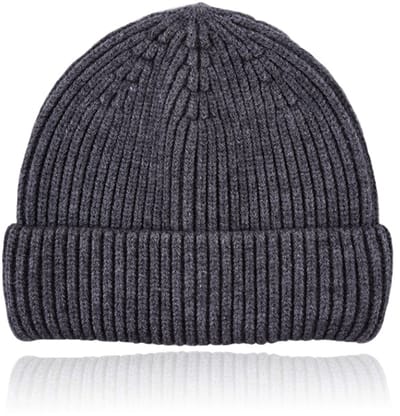 LGT JWLS Donkergrijs Beanie Muts voor Dames Medium Pasvorm