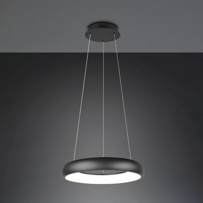Trio Lighting Cardona hanglamp, Ø 46,5 cm, zwart, CCT, metaal