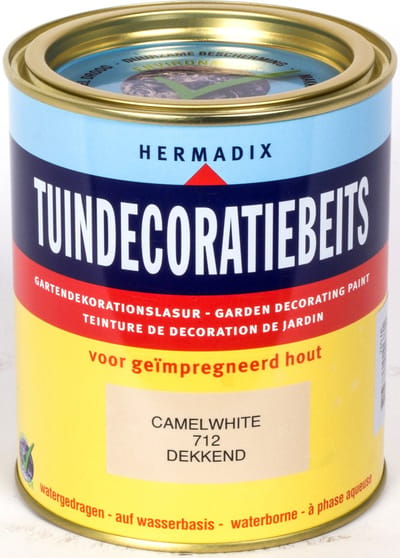 Hermadix Tuindecoratiebeits dekkend 712 Camel White - 0,75 l