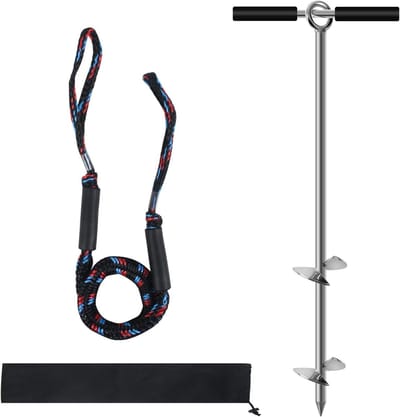 Zandanker Boot - Strandanker Pontonanker - Watersport Stabiliseren - Dubbele Vijzel Grip - 61 cm - Zilver