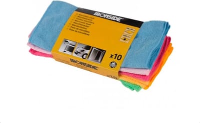 Ironside Microvezeldoeken Set — 10 stuks, veelzijdig & streeploos reinigen - microvezeldoek set 10, Ironside microvezel, streeploze doek glas, wasbare schoonmaakdoek, microvezeldoek auto en huis
