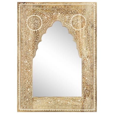 vidaXL - Spiegel - handgeschilderd - 40x55 - cm - massief - mangohout