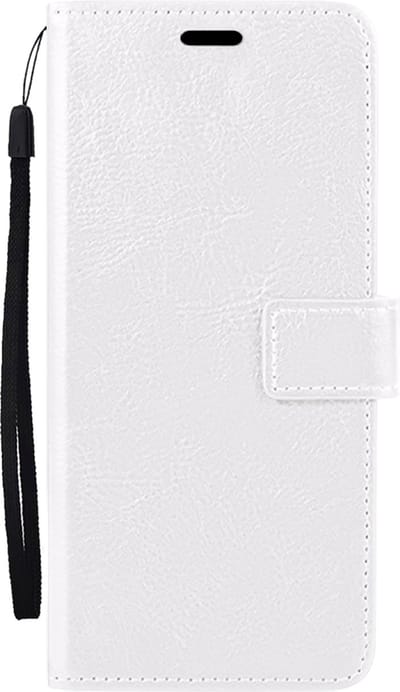 Hoes - Met Pasjeshouder - Geschikt voor Samsung Galaxy A27 - Luxe Bookcase Portemonee - Flip Case - Kunstleer Book Case - Flipcase - Book Cover - Walletcase - PortemonneeHoes - Wit