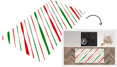 Keukenloper - Loper keuken - Patronen - Kerst - Strepen - 120x60 cm - Keukenloper vinyl