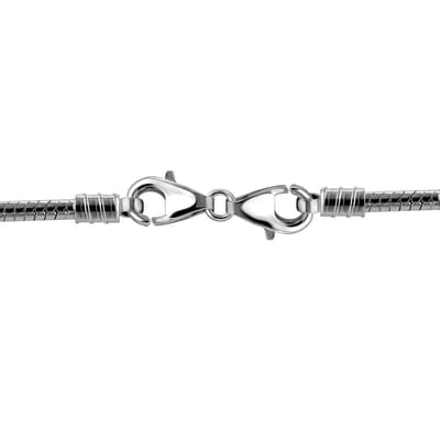 Quiges - Slangenarmband 3 mm met 4.2 schroefdraad systeem voor kralen beads - 18 cm - PB001