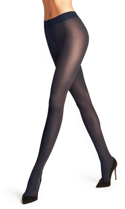 FALKE Pure Matt eenkleurig materiaal ondoorzichtig 50 DEN panty dames blauw - maat S