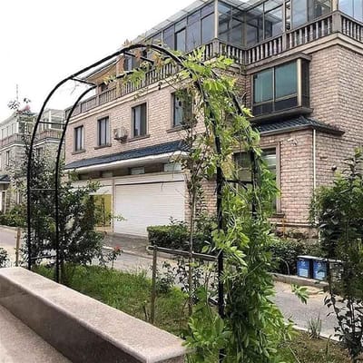 Tuinboog Staal - Metalen Prieel - Klimplanten Ondersteunen - Weerbestendig Ontwerp - 1.4M x 2.3M - Wit