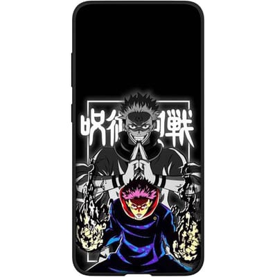 Coque de téléphone pour Samsung Galaxy S25 S23 S22 S24 Ultra FE A05 A06 A15 A16 A36 A37 A35 A54 A55 A56 A57 A25 A26 A53 Jujutsu Kaisen Gojo Satoru Sukuna Housse for Xiaomi Poco F8 Ultra écru