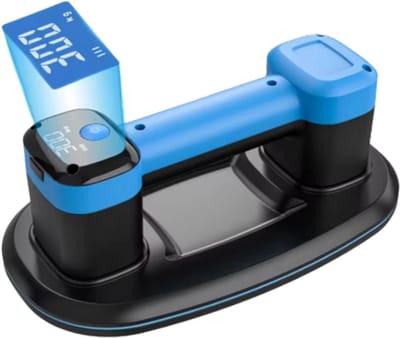 Elektrische Vacuüm Zuignap met Smart Display 300KG - Ideaal voor het Tillen van Grote Tegels, Glas, Marmer & Keramische Platen - Dubbele Motor- USB-C - Oplaadbaar - Professionele Tegellifter met Sterke Zuigkracht - Blauw