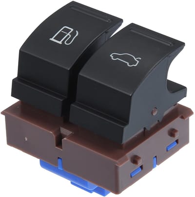 Allecto - Brandstoftankdeur Schakelaar - Kofferbakdeur Ontgrendelingsschakelaar - Hittebestendig - ABS Plastic - Vervangingsonderdeel - Geschikt vo...