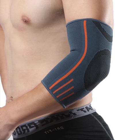 *** Elleboog Ondersteuning elbow sleeve - elleboogband - elleboog bescherming - crossfit - fitness - maat M - van Heble® ***