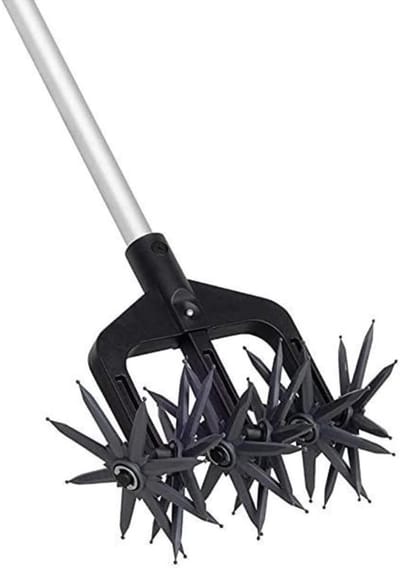 Handmatige Tuin Cultivator met Wielen - Lichtgewicht Grondbewerker voor Efficiënte Tuinonderhoud en Onkruidbestrijding - 23.5 x 13.5 x 26.5 cm, 450 g
