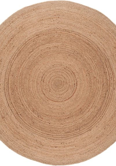 Easy Living - Faro-Rug-Natural Vloerkleed - 160 rond - Rond - Laagpolig,Rond Tapijt - Modern - Beige, Bruin