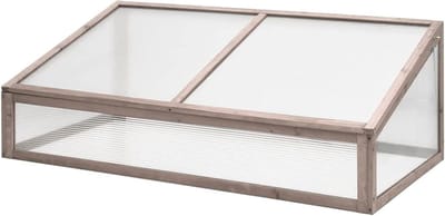 Tuinkas Dennenhout - Kweekkas - Planten Beschermen - Schuifdeur - 110x585x39 cm - Grijs