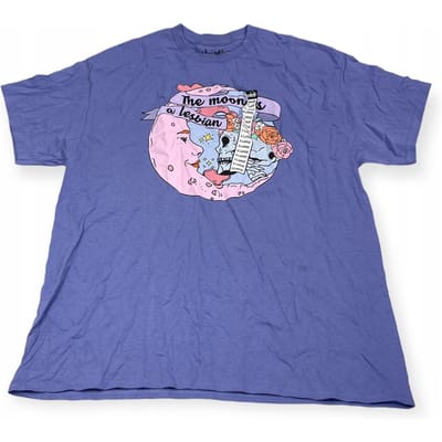 Koszulka T-shirt męski okrągły dekolt SPENCER'S Threadless XL blue