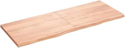 Wandplank Massief Hout - Rustieke Plank - Opbergen en Decoratie - Inklapbaar met Scharnieren - 160 x 60 cm - Lichtbruin