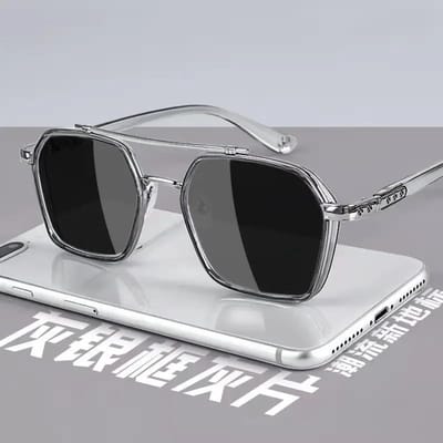 Trendy Heren Zonnebril Professioneel Dag Nacht Rijder UV400 Vintage Tinten Mode Brillen voor Mannen 1PC