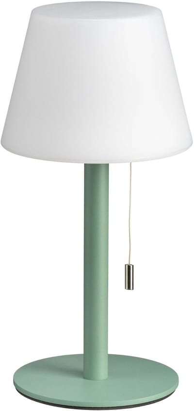 Luxus Europe - Tafellamp Billy Oud groen - Draadloze LED Tafellamp Binnen & Buiten - Trekkoord - USB-C Oplaadbaar - 3 Lichtkleuren