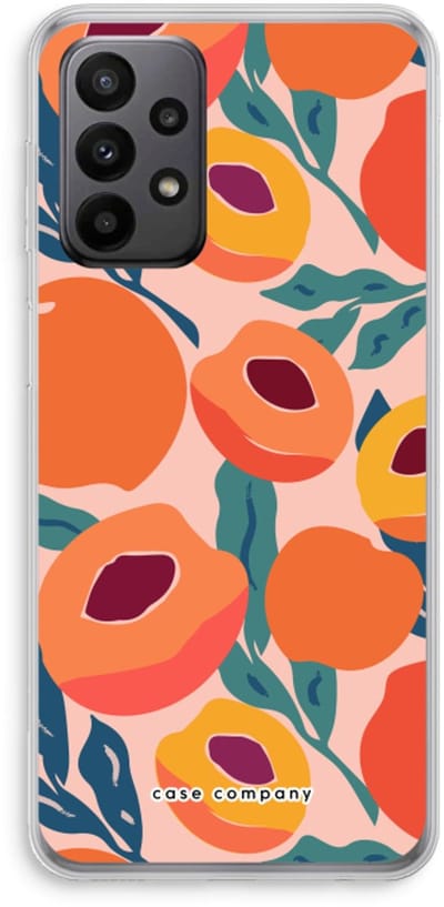 Case Company® - Hoesje geschikt voor Samsung Galaxy A23 hoesje - Perzik - Soft Cover Telefoonhoesje - Bescherming aan alle Kanten en Schermrand