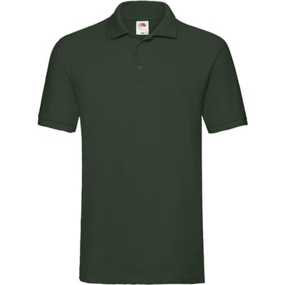 Fruit of the Loom Heren Premium Piqué Poloshirt (Fles groen)