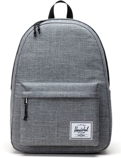 Herschel vrijetijdsrugzak rugzak met laptopvak Classic Backpack 30 L Raven Crosshatch grijs