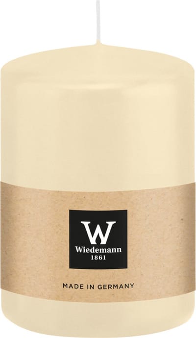 Wiedemann Cilinderkaars/stompkaars - creme wit - 6 x 8 cm - 29 branduren - zuilkaarsen