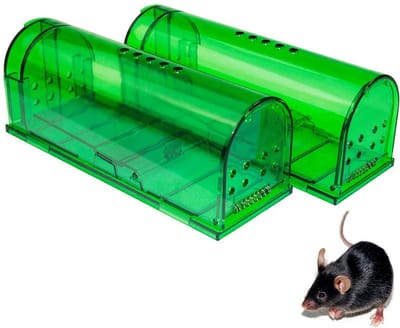 Igoods® Diervriendelijke Muizenval - Muizenverjager - Lokdoos Voor Binnen en Buiten - 2 Stuks