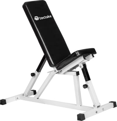 tectake® Schuine Halterbank - fitnessbank - trainingsbank | Rugleuning 7-Voudig en Zitting 4-Voudig Verstelbaar | Afmetingen (LxBxH): 120 x 47 x 114 cm