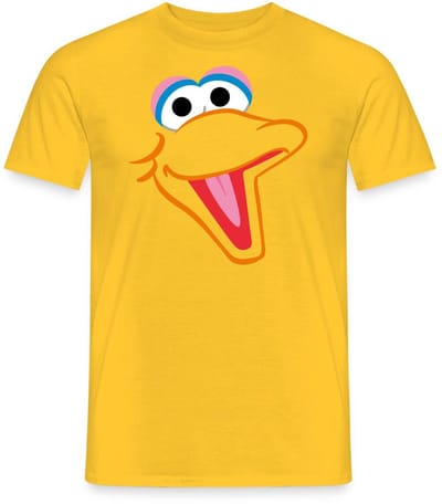 Sesamstraat Bibo Gezicht Kostuum T-Shirt Heren
