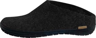 glerups Dames en Heren pantoffels Naturkautschuksohle Schwarz