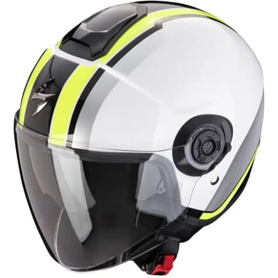 Scorpion Exo-City II Vel Wit Neon Geel Jethelm - Helm