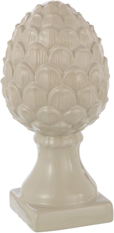 J-Line decoratie Dennenappel - porselein - beige - large